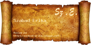 Szabad Erika névjegykártya