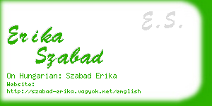 erika szabad business card